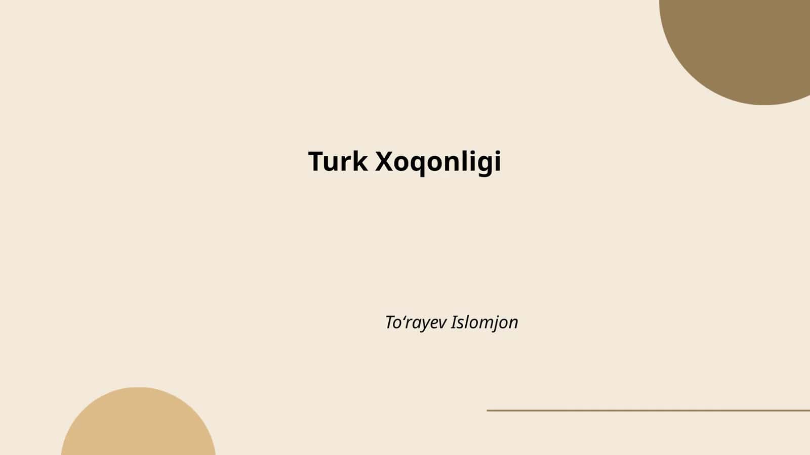 Turk Xoqonligi