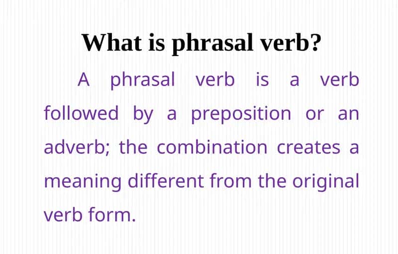 Phrasal verb
