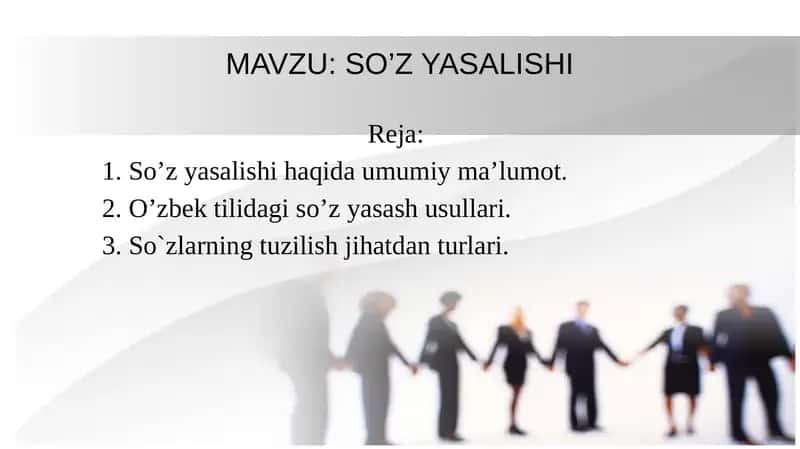 So’z yasalishi