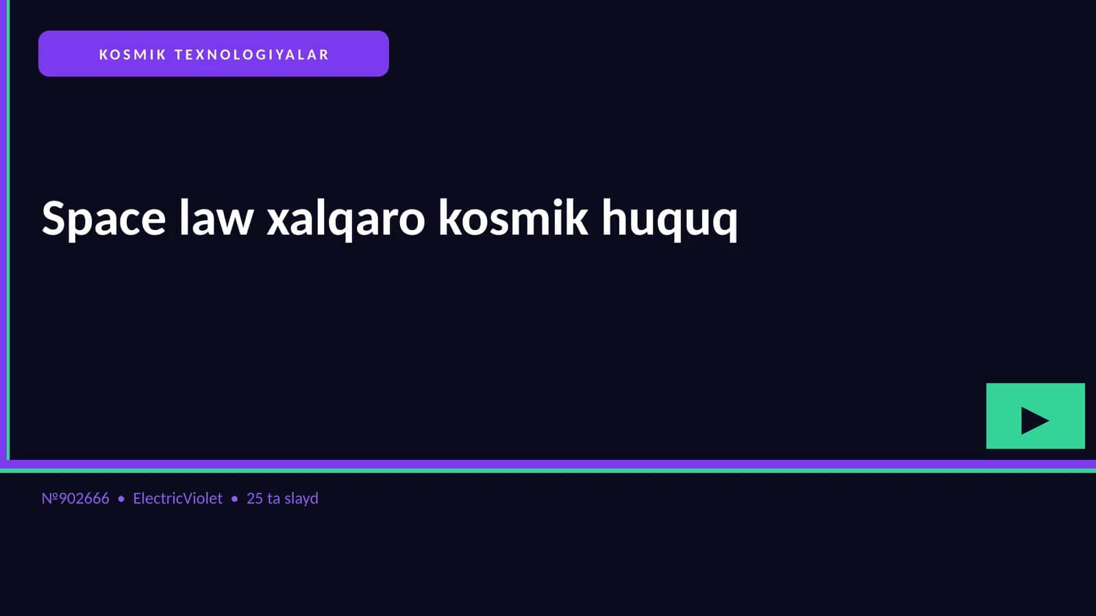 Space law xalqaro kosmik huquq