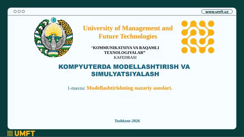 Modellashtirishning nazariyasoslari