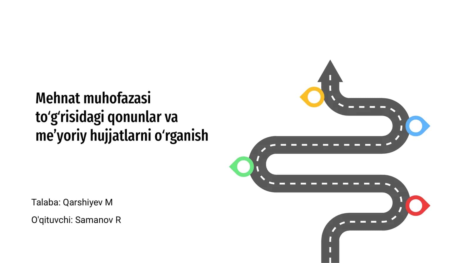 Mehnat muhofazasi to‘g‘risidagi qonunlar va me’yoriy hujjatlarni o‘rganish
