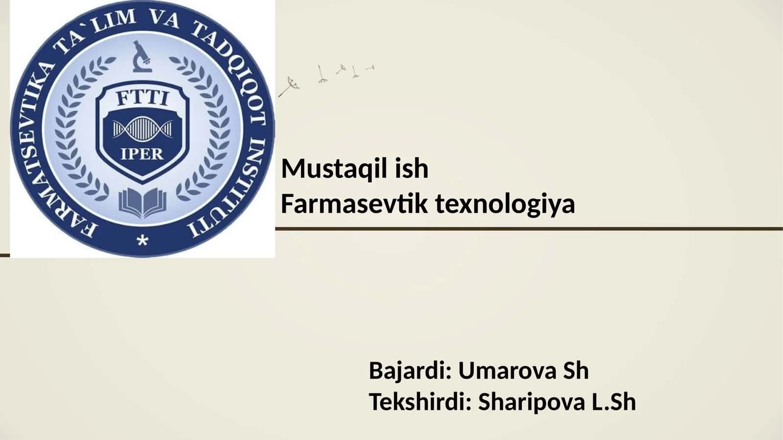 Farmasevtik texnologiya