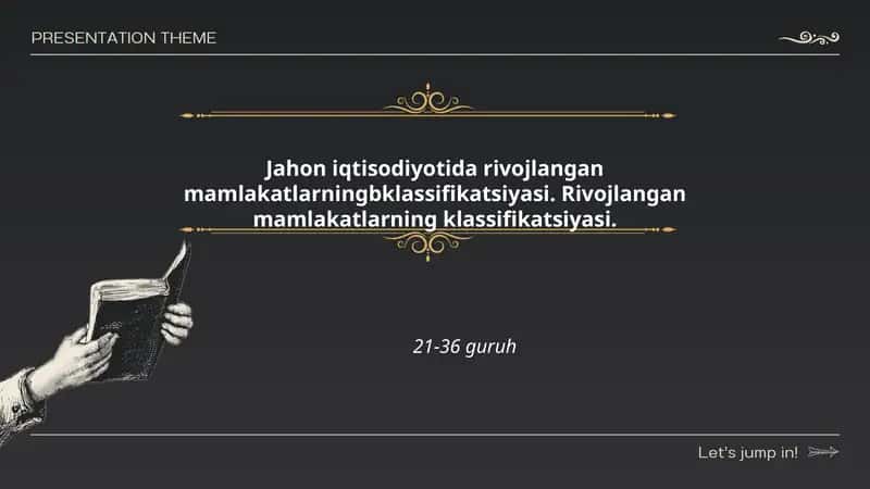 Rivojlangan mamlakatlarning klassifikatsiyasi