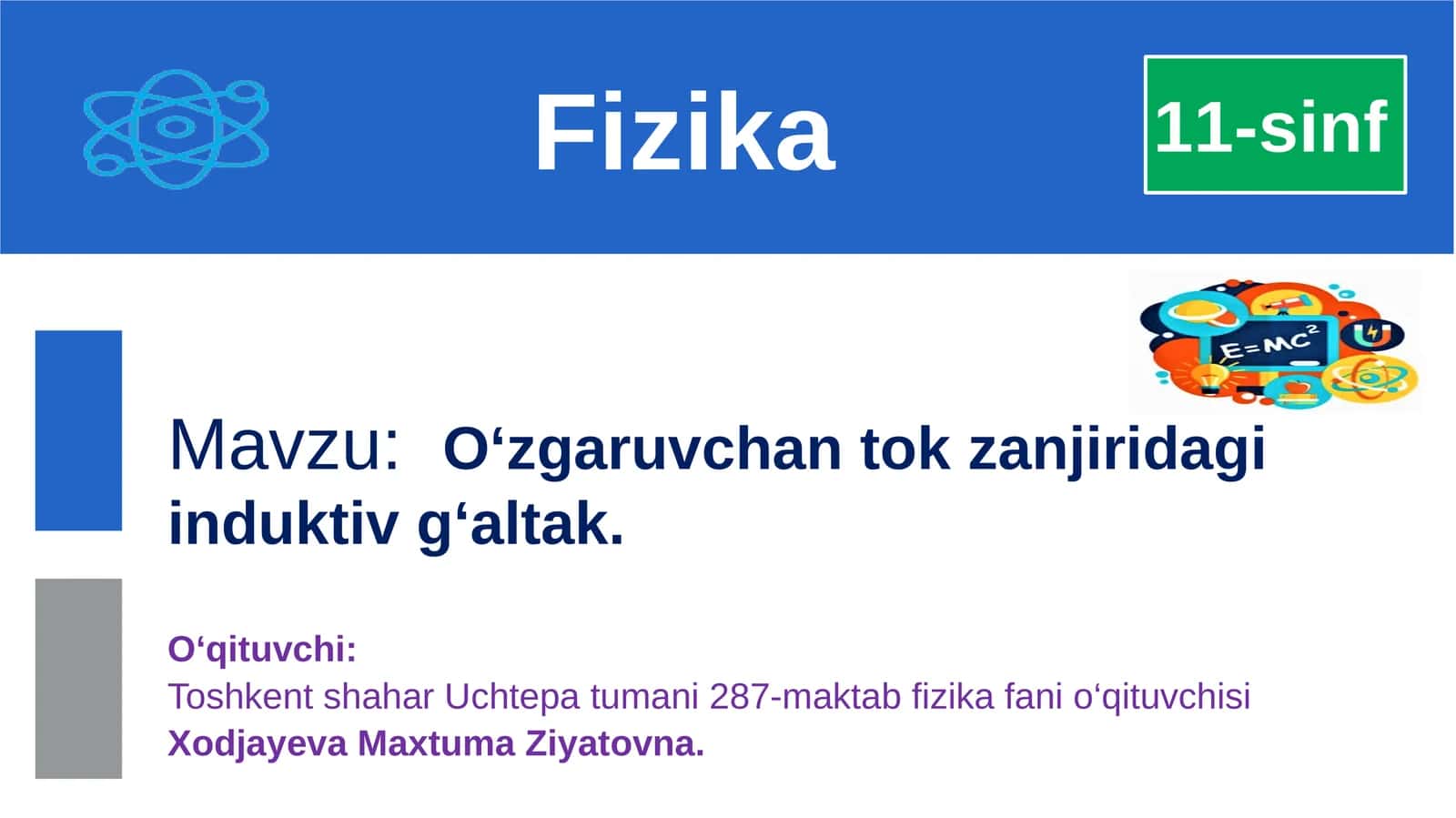 O‘zgaruvchan tok zanjiridagi induktiv g‘altak