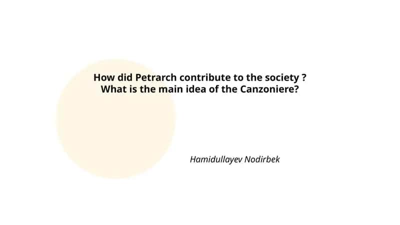 Petrarch as the Father of Humanism