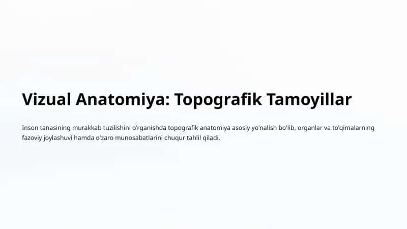 Topografik Anatomiya