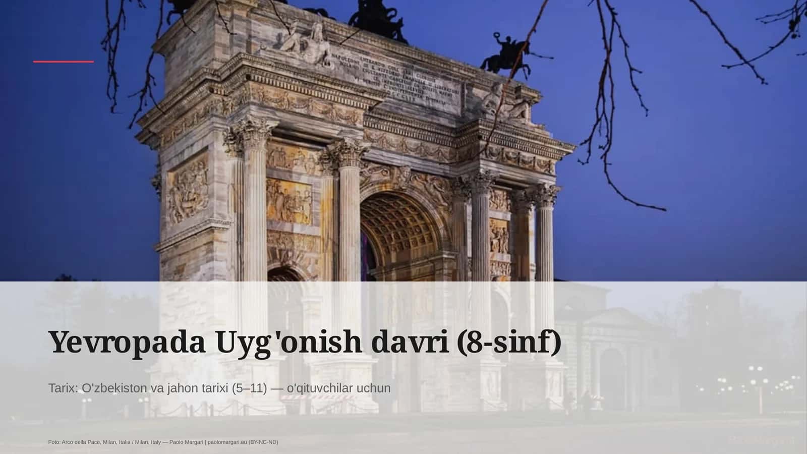 Yevropada Uyg'onish davri (8-sinf)