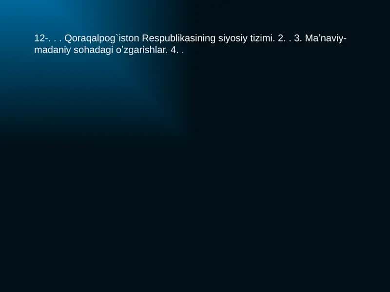 Qoraqalpog`iston Respublikasining siyosiy tizimi