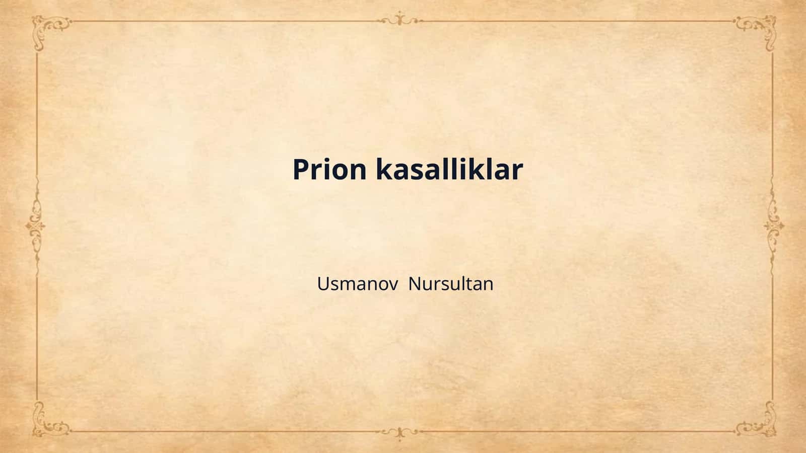 Prion kasalliklar