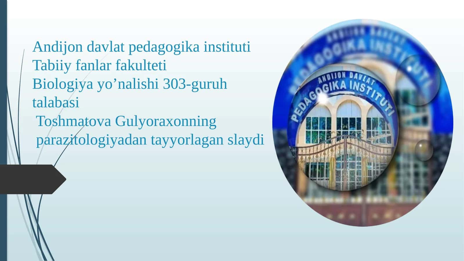 Parazitologiya fanining asosiy bo'limlari