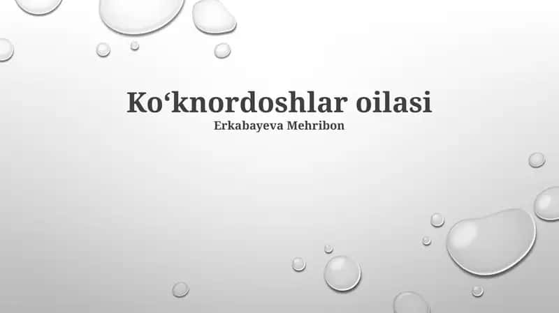 Koʻknordoshlar oilasi