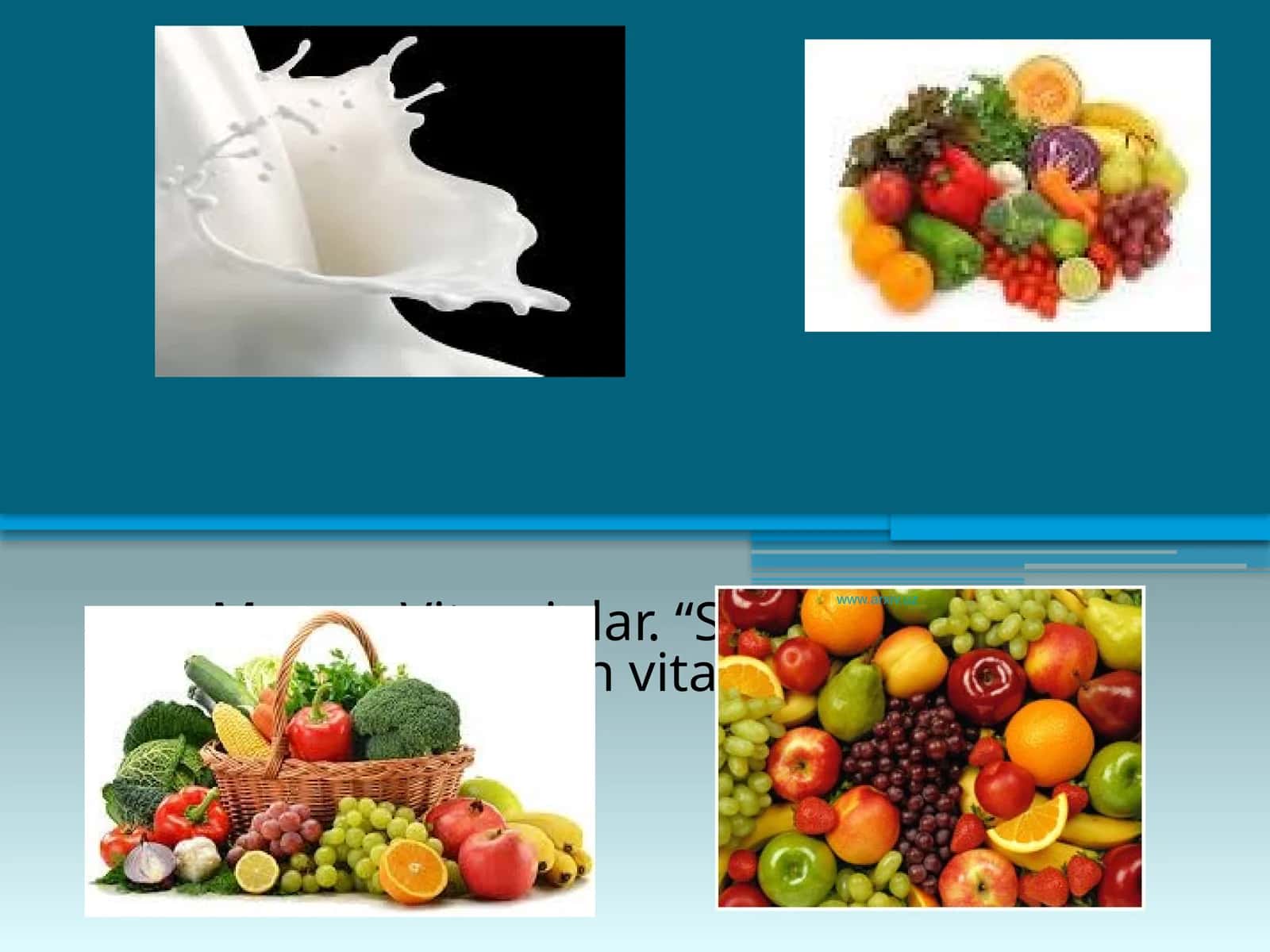 Vitaminlar. “Suvda va yog`da eriydigan vitaminlar”