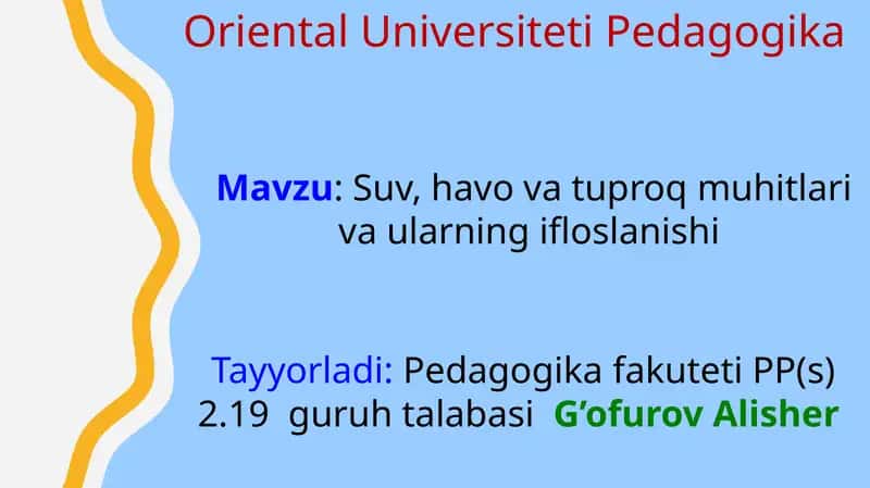 Oriental Universiteti Pedagogika