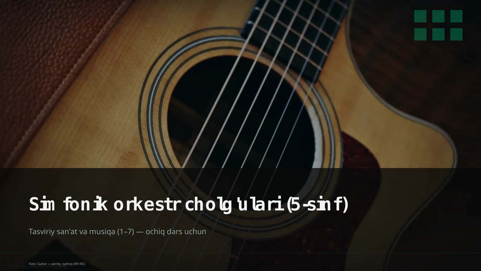 Simfonik orkestr cholg'ulari (5-sinf)