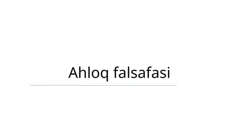 Ahloq falsafasi