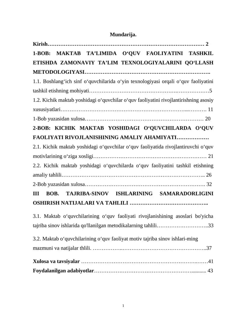 Kichik maktab yoshidagi o‘quvchilar o‘quv faoliyatini rivojlantirishning asosiy xususiyatlari