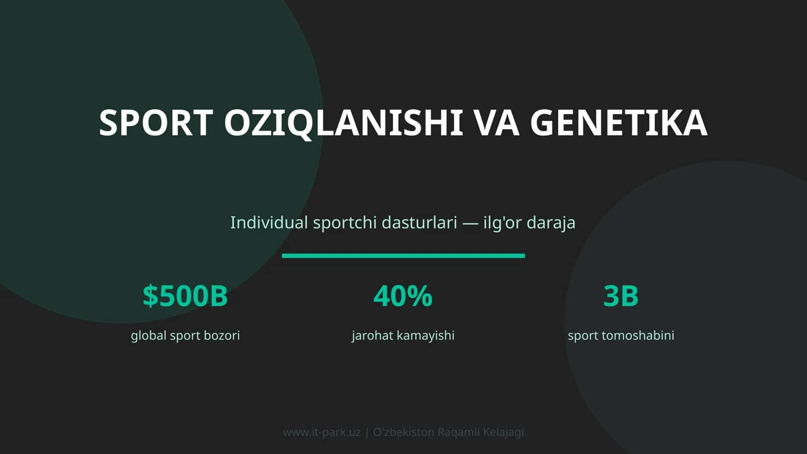 SPORT OZIQLANISHI VA GENETIKA