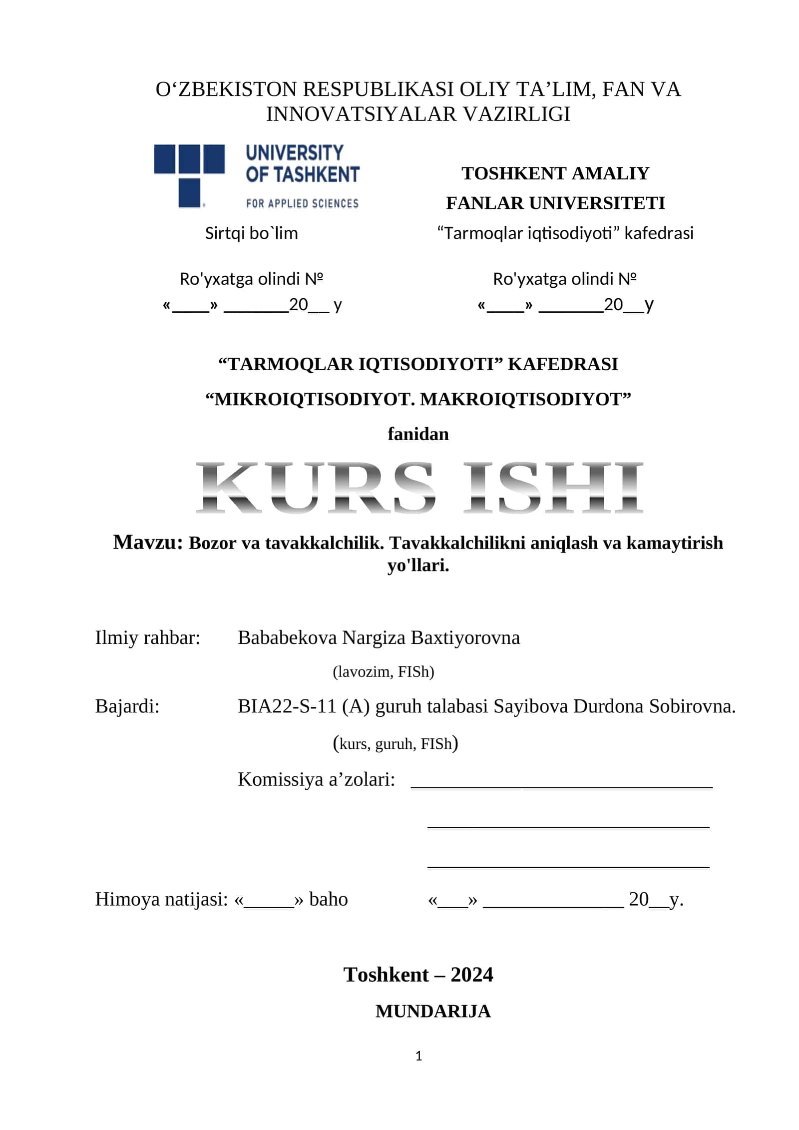 MIKROIQTISODIYOT. MAKROIQTISODIYOT