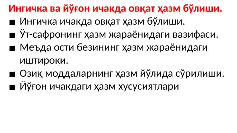 ingichka va yogon ichak