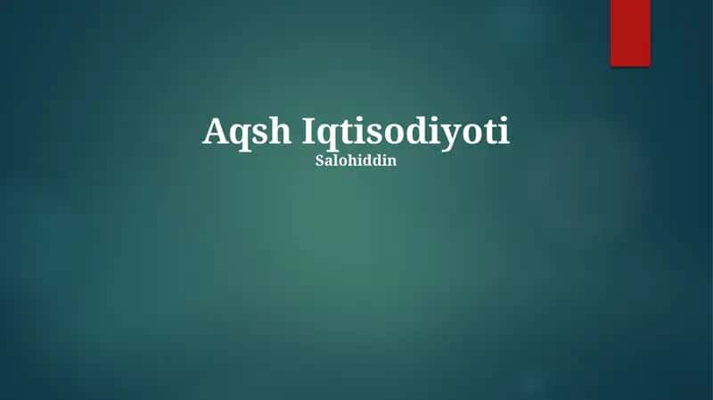 Aqsh Iqtisodiyoti