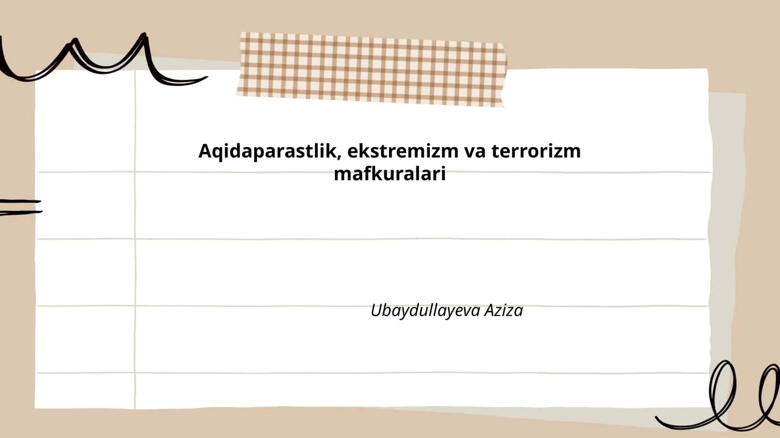 Aqidaparastlik, ekstremizm va terrorizm mafkuralari