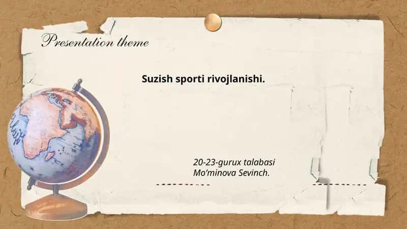 Suzish sporti rivojlanishi