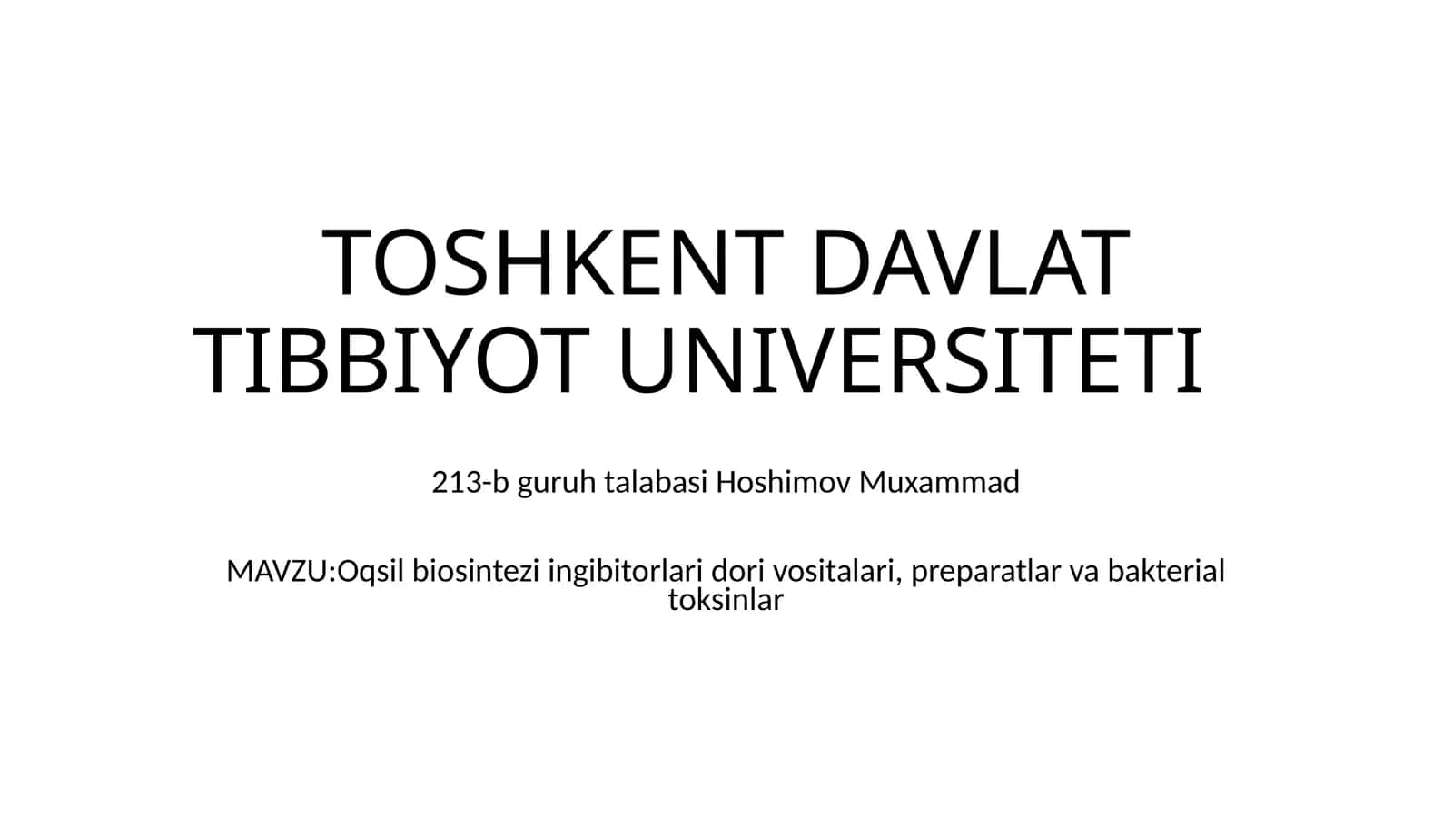 Oqsil biosintezi ingibitorlari dori vositalari, preparatlar va bakterial toksinlar