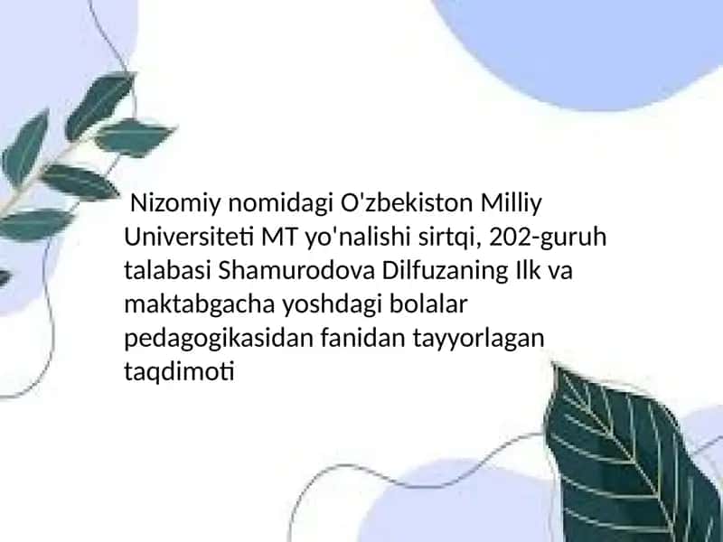 Zamonaviy pedagogik texnologiyalar