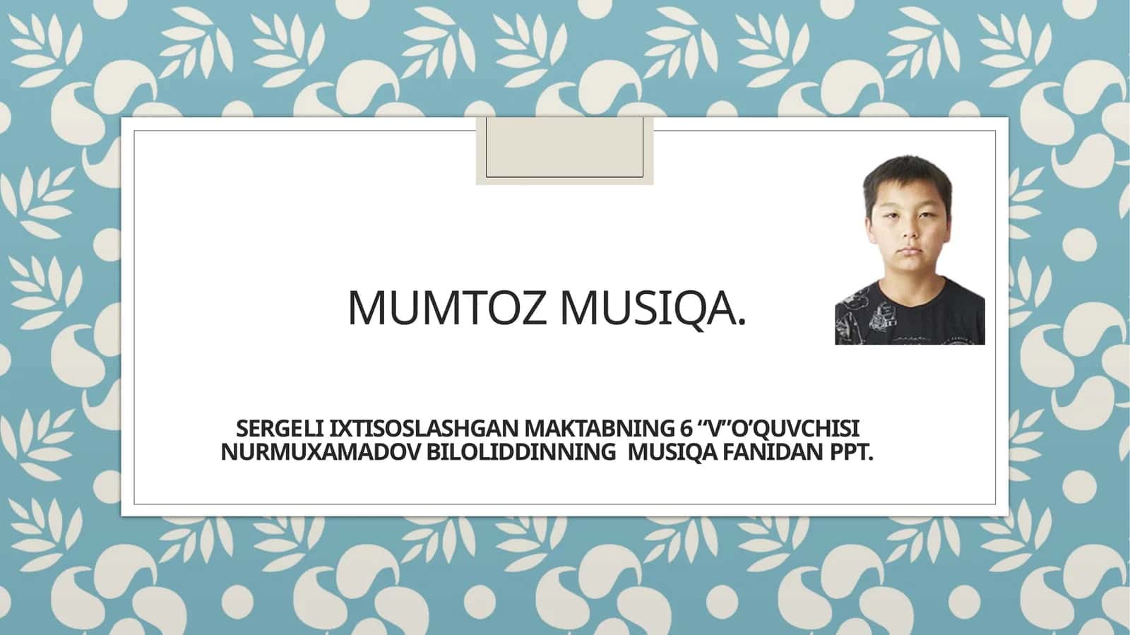 O’zbek mumtoz musiqa xazinasi va uning xususiyatlari