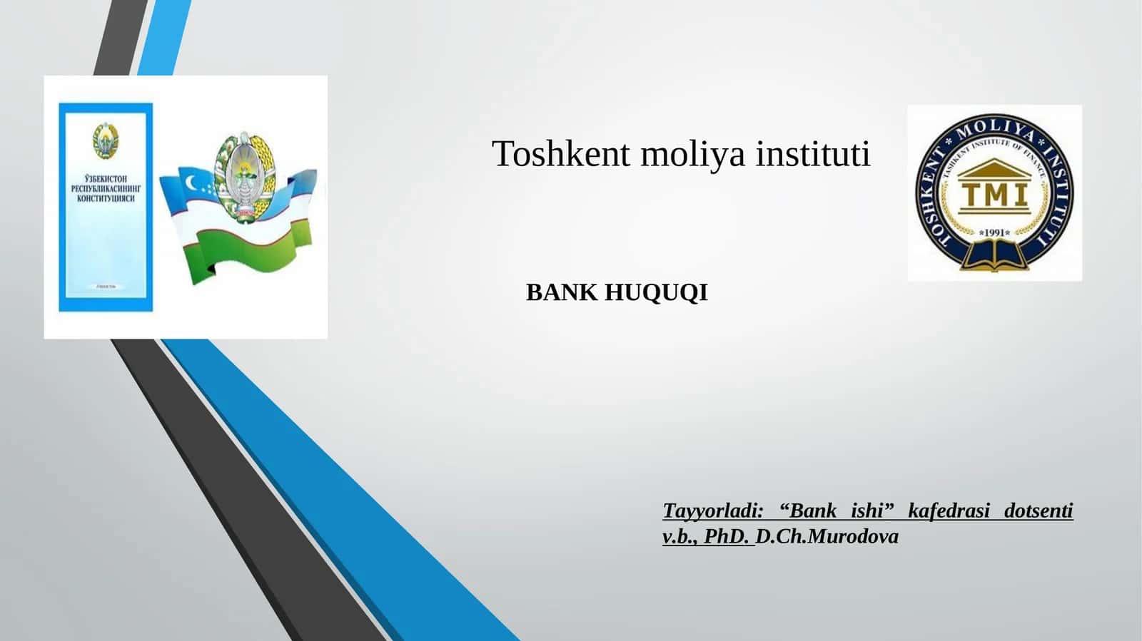 KREDIT MUNOSABATLARINI MUVOFIQLASHTIRISHNING HUQUQIY ASOSLARI