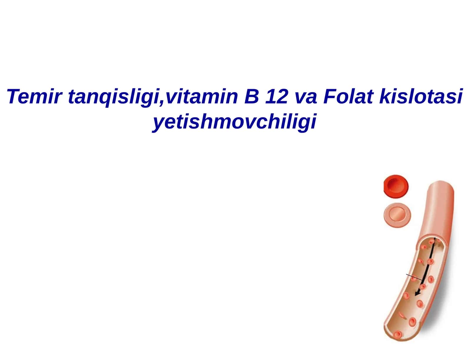 Temir tanqisligi,vitamin B 12 va Folat kislotasiyetishmovchiligi