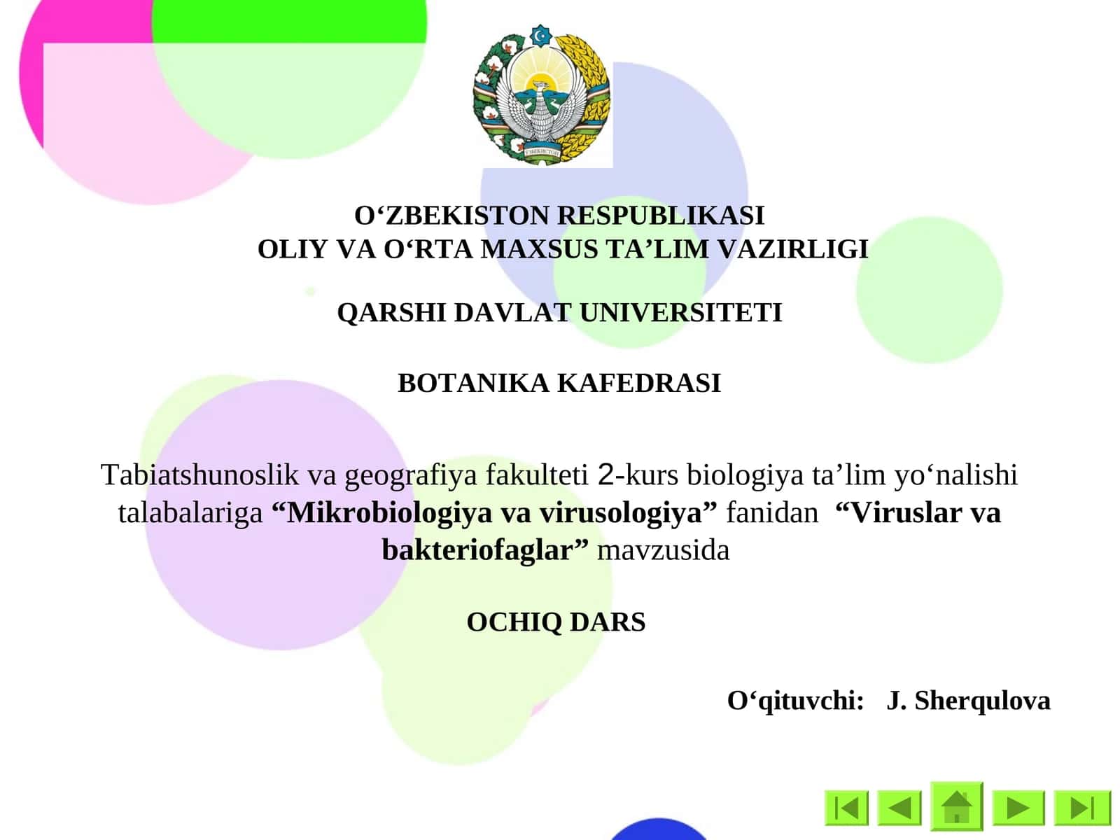 Viruslar va Bakteriofaglar