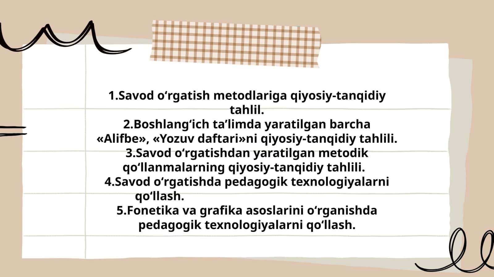Savod oʻrgatish metodlariga qiyosiy-tanqidiy tahlil