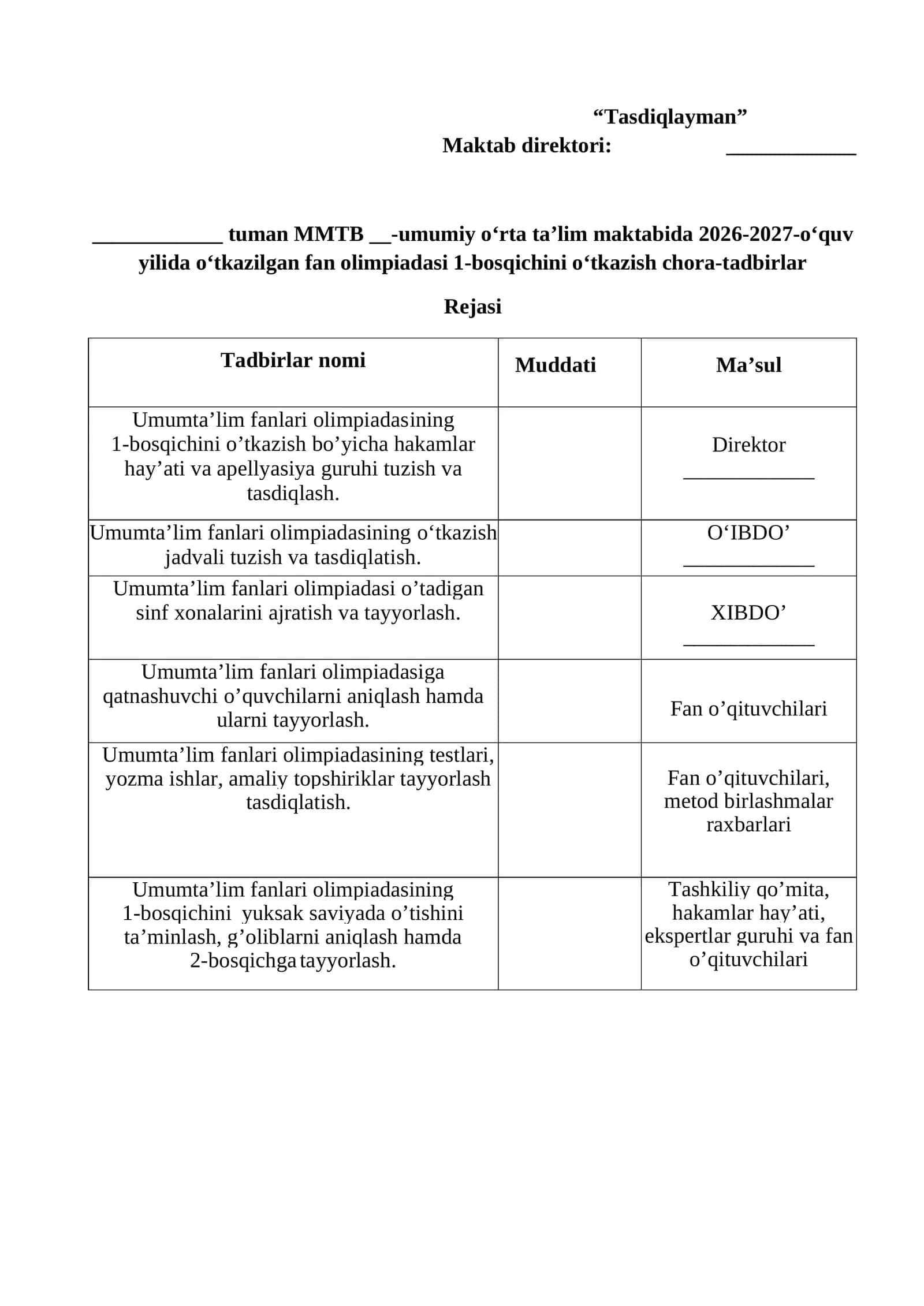 Tasdiqlayman