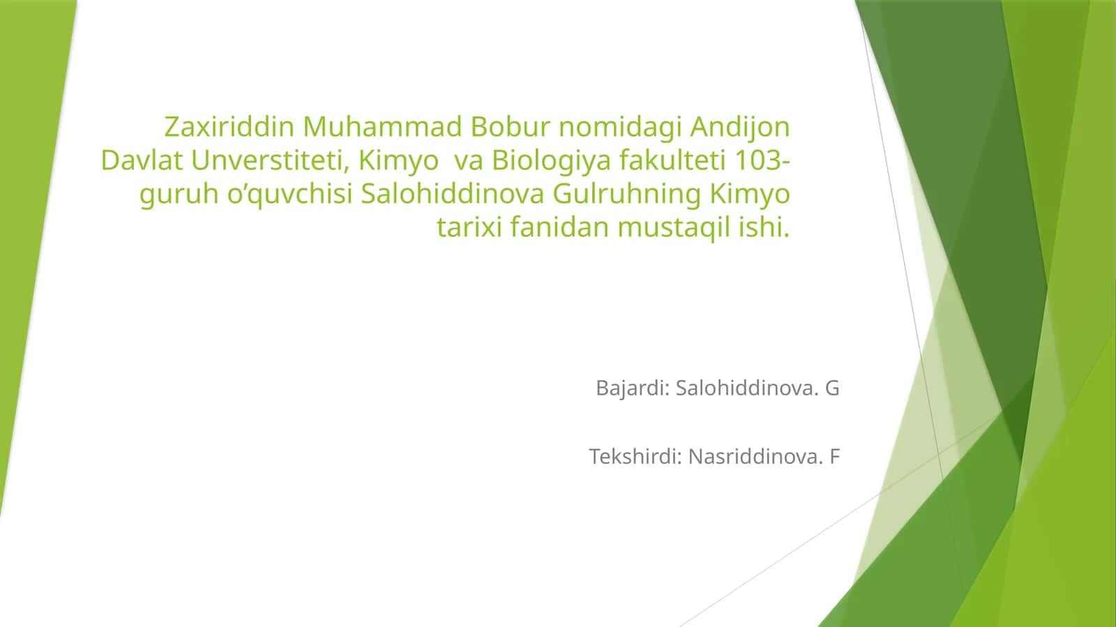 D.I.Mendeleyev haqida qisqacha malumot
