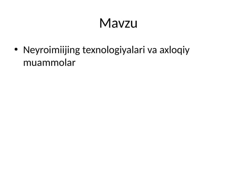 Neyroimiijing texnologiyalari va axloqiy muammolar