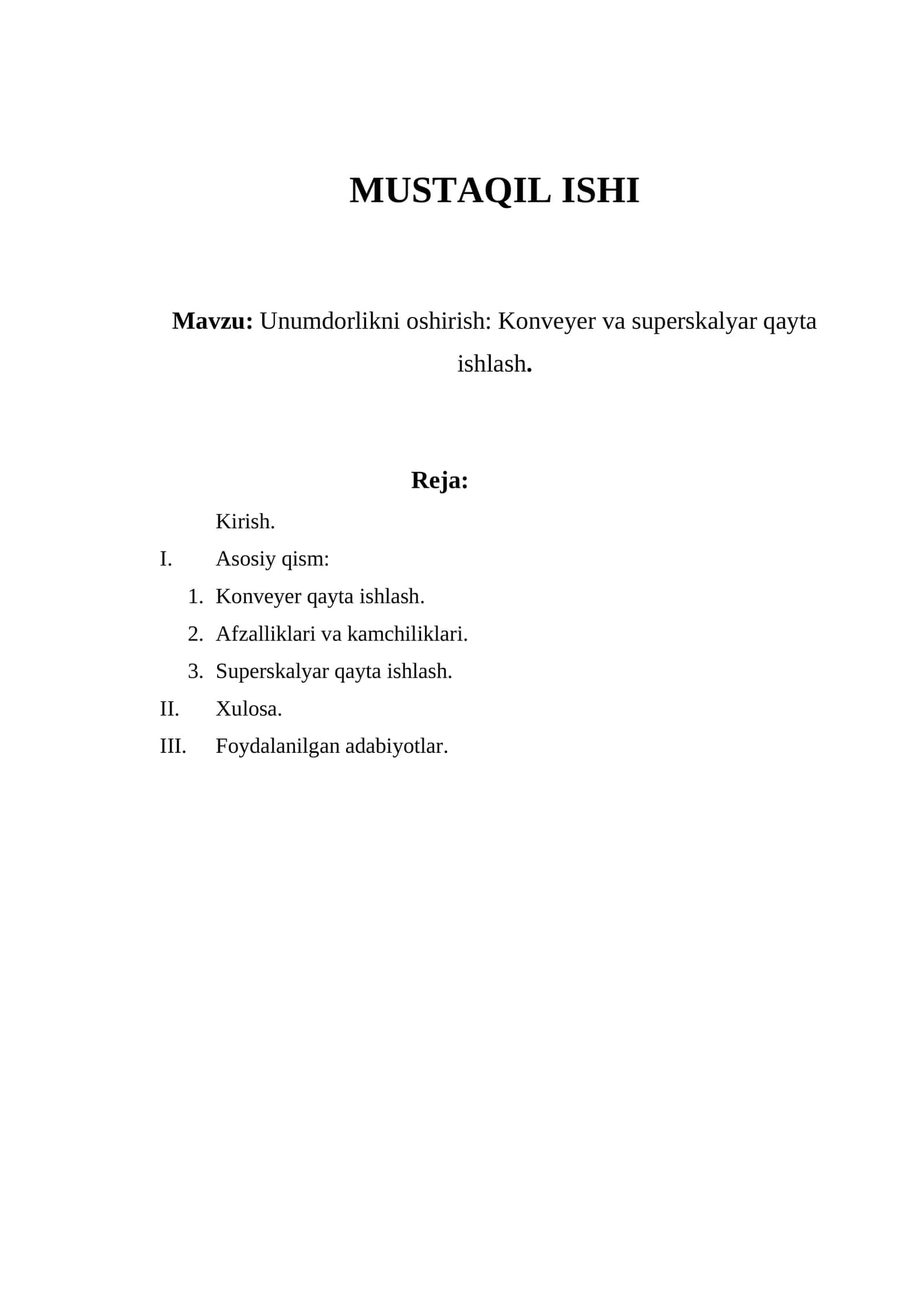 Unumdorlikni oshirish: Konveyer va superskalyar qayta ishlash