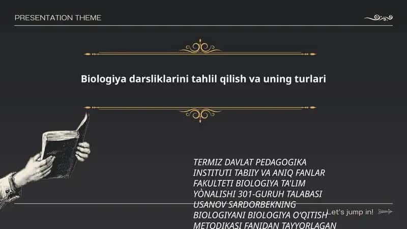 BioIogiya oʻqitish metodikasi