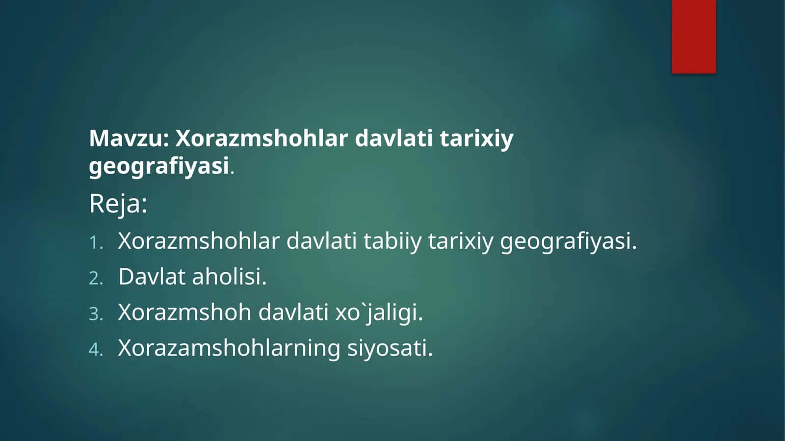 Xorazmshohlar davlati tarixiy geografiyasi