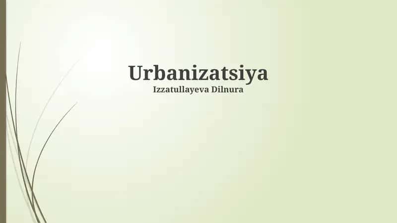 Urbanizatsiya