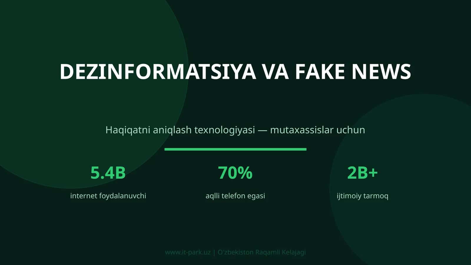 DEZINFORMATSIYA VA FAKE NEWS