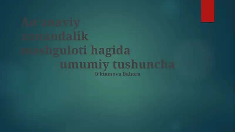 An'anaviy xonandalik