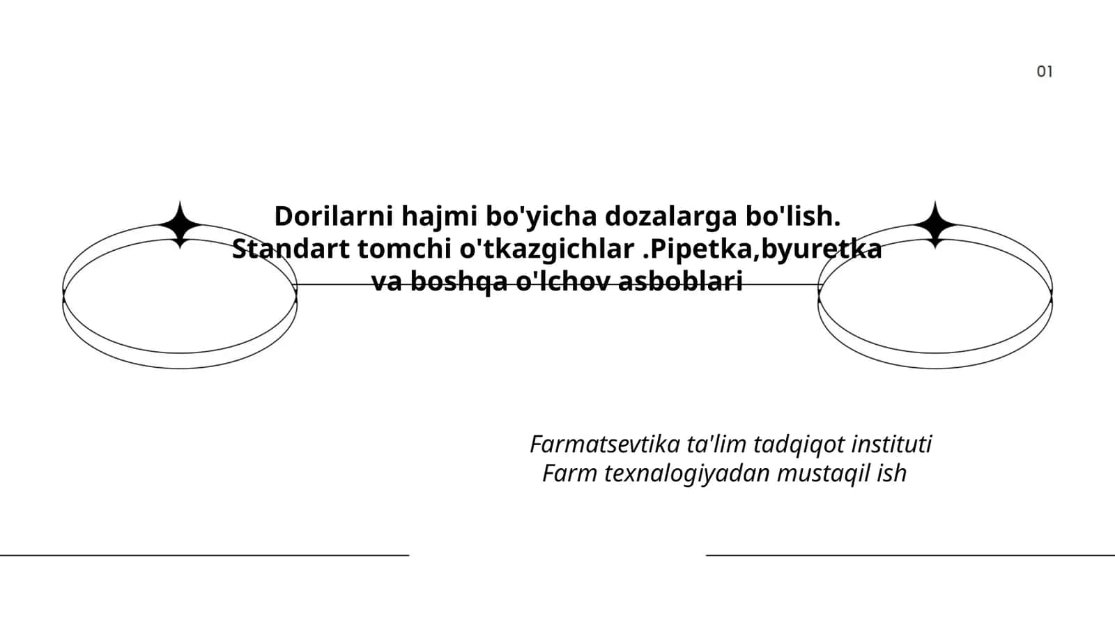 Dorilarni hajmi bo'yicha dozalarga bo'lish