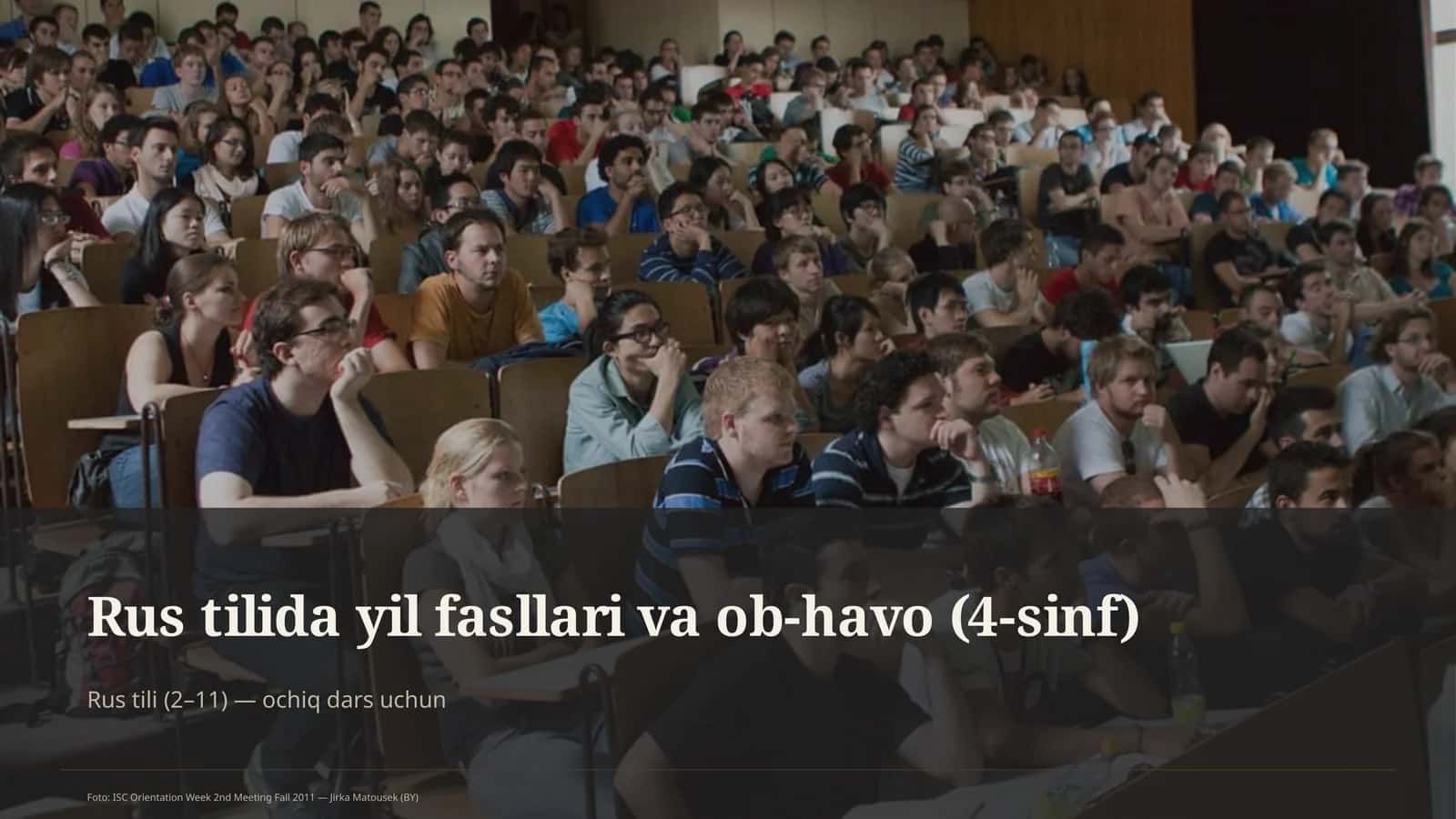 Rus tilida yil fasllari va ob-havo (4-sinf)