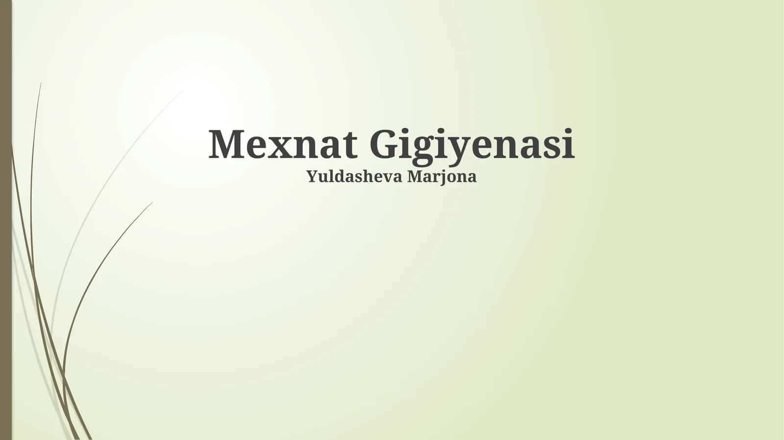 Mexnat Gigiyenasi