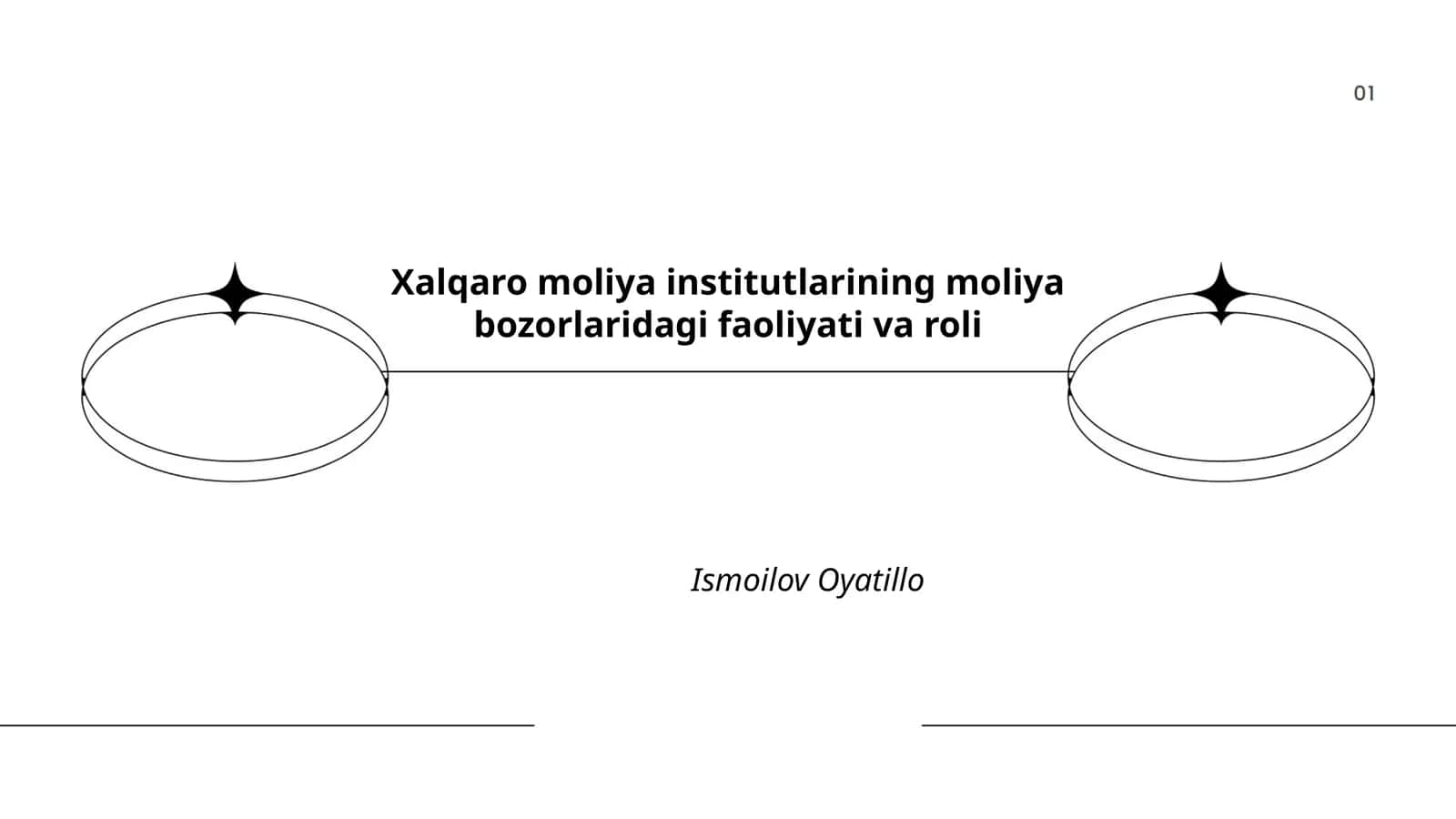 Xalqaro moliya institutlarining moliya bozorlaridagi faoliyati va roli