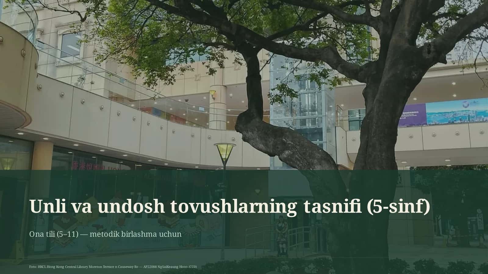 Unli va undosh tovushlarning tasnifi (5-sinf)