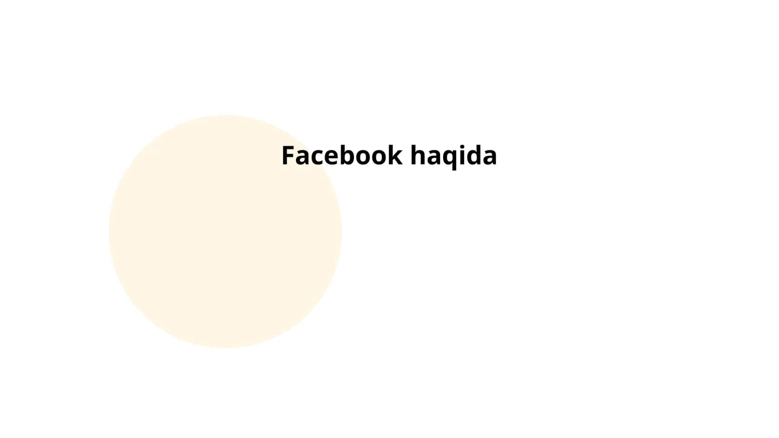 Facebook tarixiga nazar
