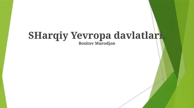 Sharqiy Yevropa davlatlari